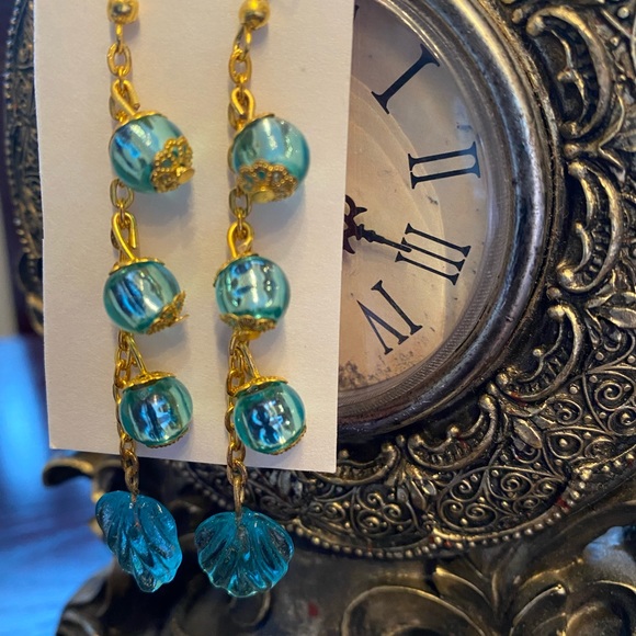 3 for 15. Handmade Leaf and Chain Earrings - Picture 3 of 3